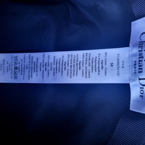 Christian Dior blue Toile de Jouy bucket hat Size 58 - Picture 7 of 7